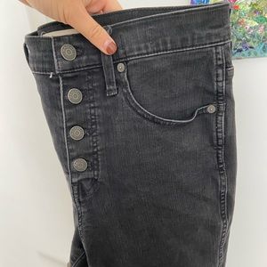 Madewell high rise black skinny jeans